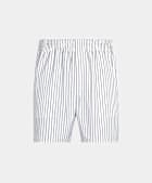 Black Striped Straight Leg Shorts