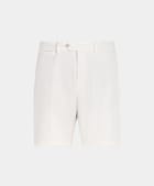 Pantaloncini chino color panna slim leg