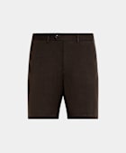 Pantaloncini chino marrone scuro slim leg
