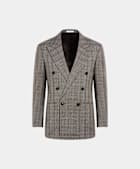 Roma Anzug dunkelbraun kariert Relaxed Fit