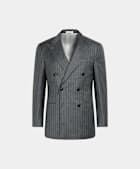 Costume Havana coupe Tailored gris moyen &agrave; rayures