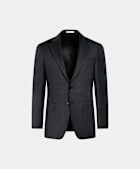 Dark Grey Checked Tailored Fit Havana Suit