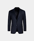 Navy Checked Tailored Fit Havana Suit
