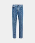 Mid Blue Straight Leg Jeans
