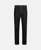 Dark Grey Straight Leg Tapered Jeans