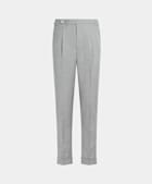 Pantalones Vigo gris claro plisados