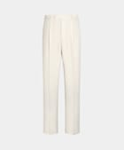 Pantalon Wide Leg Straight blanc cassé