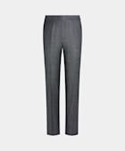 Brescia 深灰色鸟眼花纹直筒修身裤型西装长裤