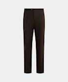 Dark Brown Wide Leg Tapered Chinos