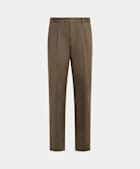 Mid Green Wide Leg Tapered Chinos