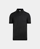 Dark Grey Buttonless Polo