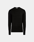 Pull col rond noir