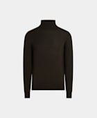 Dark Brown Merino Turtleneck