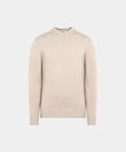 Pull col rond sable