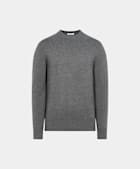 Pull col rond gris