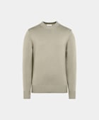 Medelgrön crewneck i merino