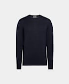 Rundhalspullover navy