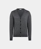 Grey V-Neck Cardigan