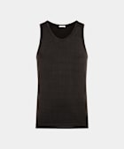 Dark Brown Knitted Tank Top