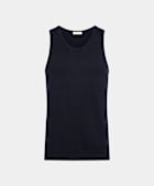 Navy Knitted Tank Top