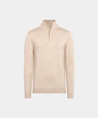 Sand Merino Half Zip