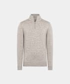 Taupe Merino Half Zip