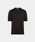 Dark Brown Short Sleeve Crewneck
