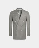 Abito Havana taupe a righe tailored fit