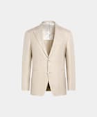 Sand Herringbone Tailored Fit Havana Suit