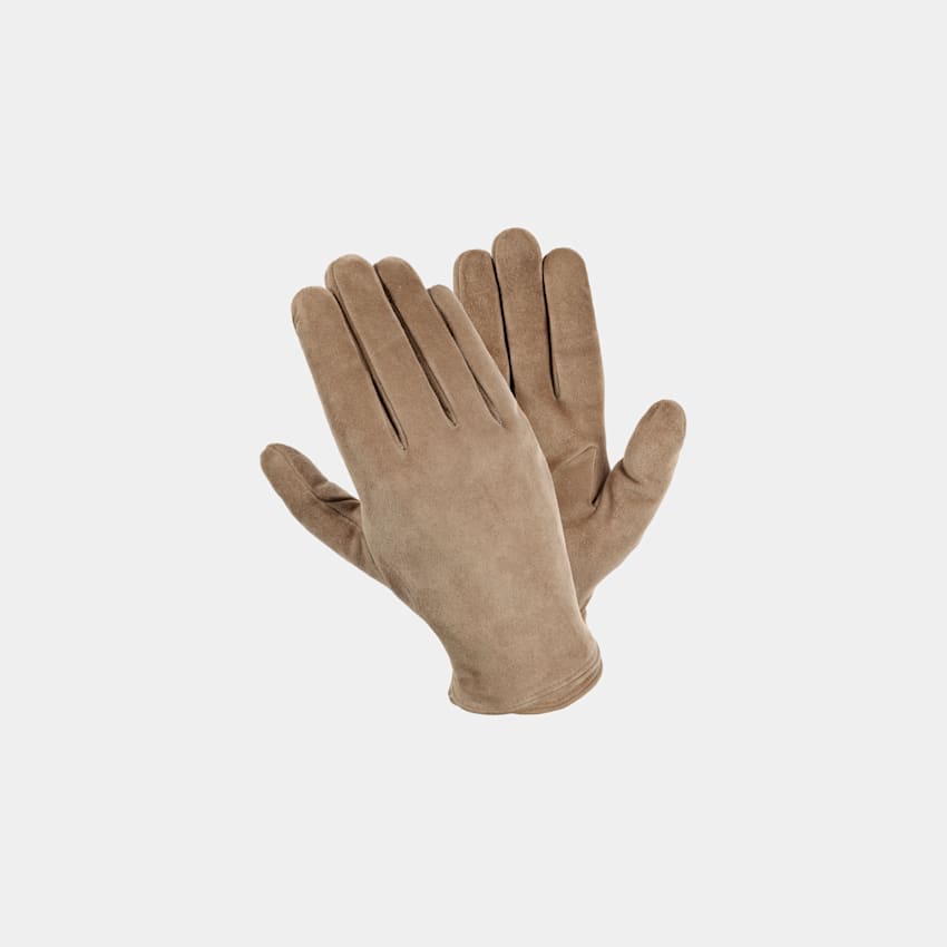 SUITSUPPLY Leather Brown Gloves