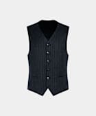 SUITSUPPLY Reine Schurwolle von Savile Clifford, Vereinigtes K&ouml;nigreich Streifen-Weste navy