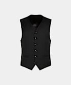 SUITSUPPLY Wool Mohair by Rogna, Italy Black Waistcoat