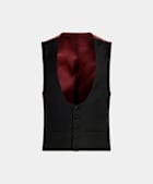 SUITSUPPLY Pure S110's Wool by Vitale Barberis Canonico, Italy Black Tuxedo Waistcoat