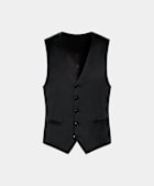 SUITSUPPLY Wool Mohair by Vitale Barberis Canonico, Italy Black Waistcoat