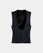 SUITSUPPLY Pura lana S110s de Vitale Barberis Canonico, Italia Chaleco de esmoquin azul marino