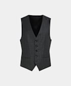 SUITSUPPLY Pura lana S130s de Vitale Barberis Canonico, Italia Chaleco gris oscuro ojo de perdiz