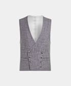 SUITSUPPLY Wool Silk Linen by Rogna, Italy Purple Waistcoat