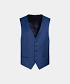 SUITSUPPLY Pure S110's Wool by Vitale Barberis Canonico, Italy Mid Blue Waistcoat