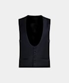 SUITSUPPLY Pure S110's Wool by Vitale Barberis Canonico, Italy Navy Tuxedo Waistcoat
