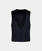 SUITSUPPLY Pura lana S110s de Vitale Barberis Canonico, Italia Chaleco de esmoquin azul marino