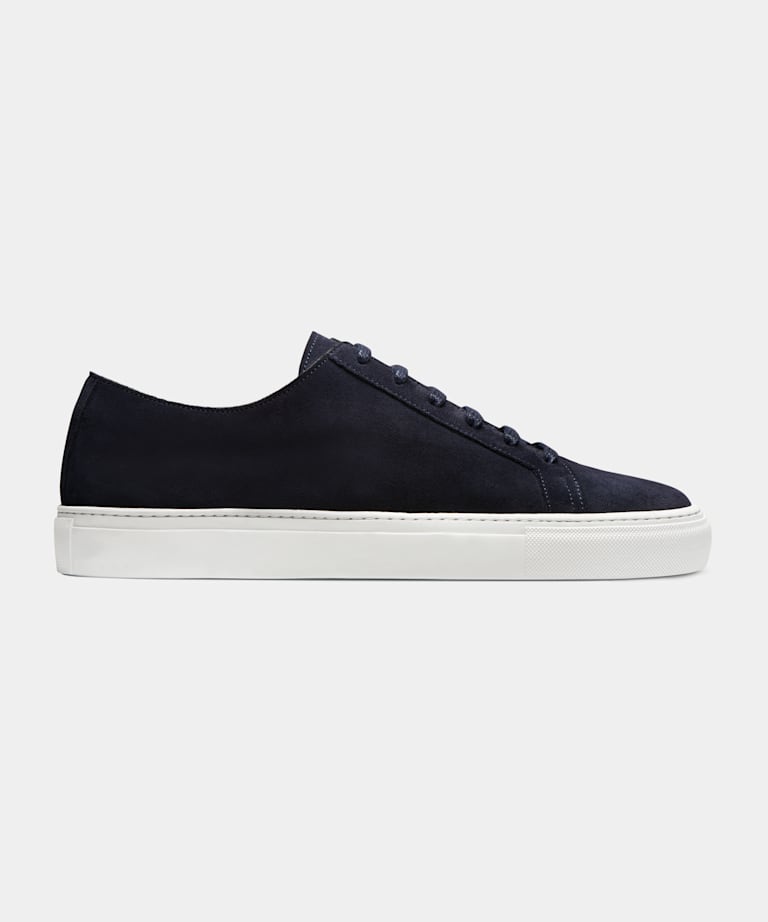 Navy Sneaker | Calf Leather | Suitsupply Online Store