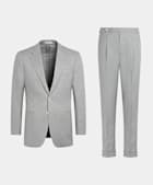 Light Grey Tailored Fit Havana Suit