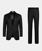 Black Relaxed Fit Roma Suit