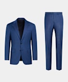 Mid Blue Tailored Fit Havana Suit