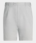 Pantalones cortos Firenze gris claro plisados