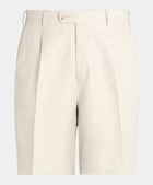 Sand Pleated Firenze Shorts