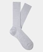 Light Grey Ribbed Regular Socks