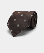 Brown Flower Tie