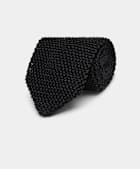 Cravatta nera in maglia