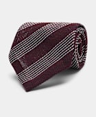 Corbata rojo oscuro granadina a rayas